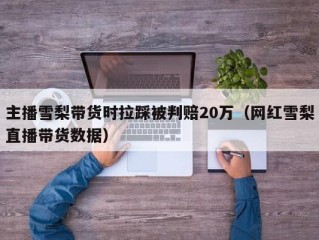 主播雪梨带货时拉踩被判赔20万（网红雪梨直播带货数据）