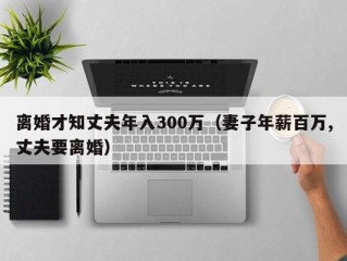 离婚才知丈夫年入300万（妻子年薪百万,丈夫要离婚）