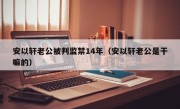安以轩老公被判监禁14年（安以轩老公是干嘛的）