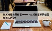 丝瓜榴莲秋葵榴莲WWW（丝瓜榴莲秋葵榴莲绿巨人大全）