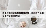 派出所爆炸地数月前禁售烟花（派出所开展烟花爆竹禁限放宣传）