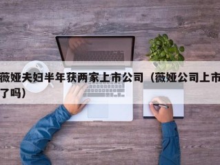 薇娅夫妇半年获两家上市公司（薇娅公司上市了吗）