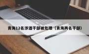 青海12名涉酒干部被处理（青海两名干部）