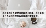 月经推迟十几天又没怀孕怎么回事（月经推迟十几天又没怀孕怎么回事清远生殖定位）