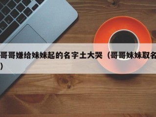 哥哥嫌给妹妹起的名字土大哭（哥哥妹妹取名）
