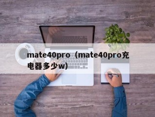 mate40pro（mate40pro充电器多少w）