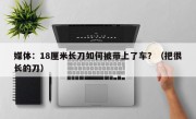 媒体：18厘米长刀如何被带上了车？（把很长的刀）
