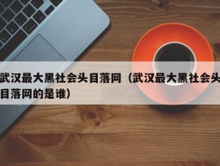 武汉最大黑社会头目落网（武汉最大黑社会头目落网的是谁）