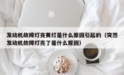 发动机故障灯亮黄灯是什么原因引起的（突然发动机故障灯亮了是什么原因）