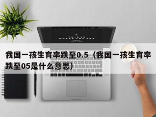 我国一孩生育率跌至0.5（我国一孩生育率跌至05是什么意思）