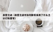 赤壁之战（赤壁之战中孙刘联军采用了什么之计打败曹军）