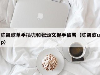 陈凯歌单手插兜和张颂文握手被骂（陈凯歌up）