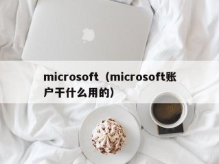microsoft（microsoft账户干什么用的）